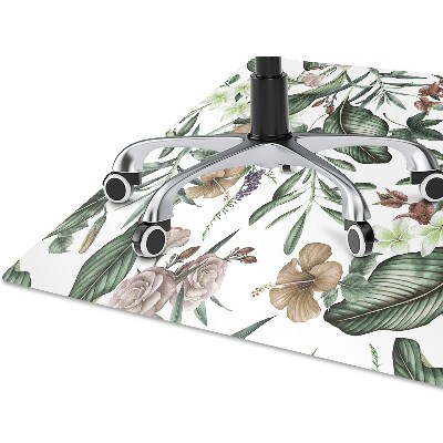 Office chair mat Spring flowers