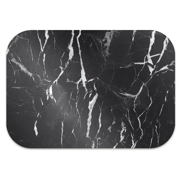Desk chair mat black marble