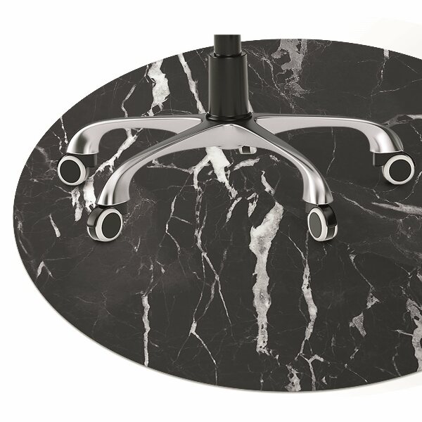 Desk chair mat black marble