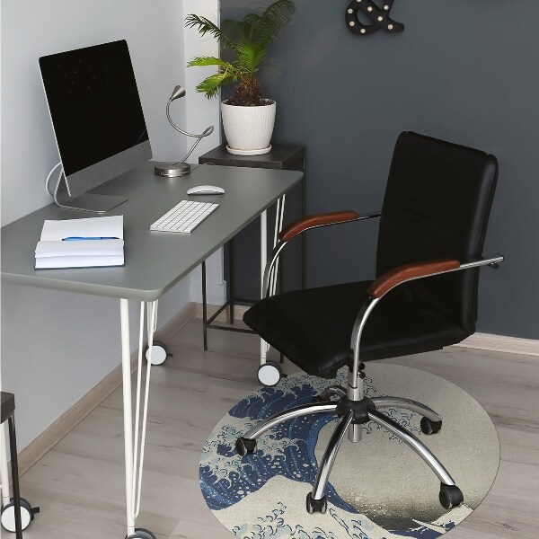 Office chair mat Japanese art