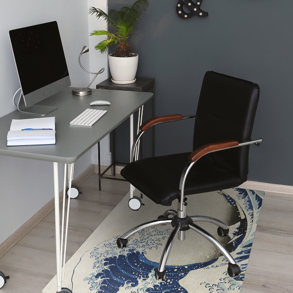 Office chair mat Japanese art