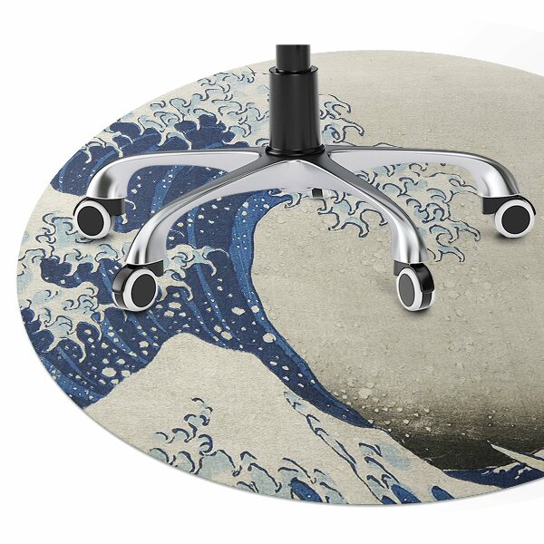 Office chair mat Japanese art