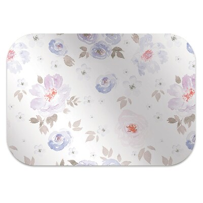 Chair mat floor panels protector pastel flowers