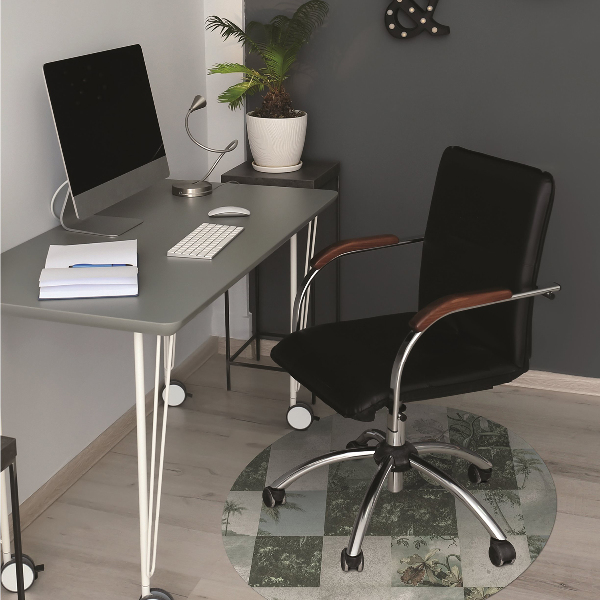 Computer chair mat tropical Patchwork