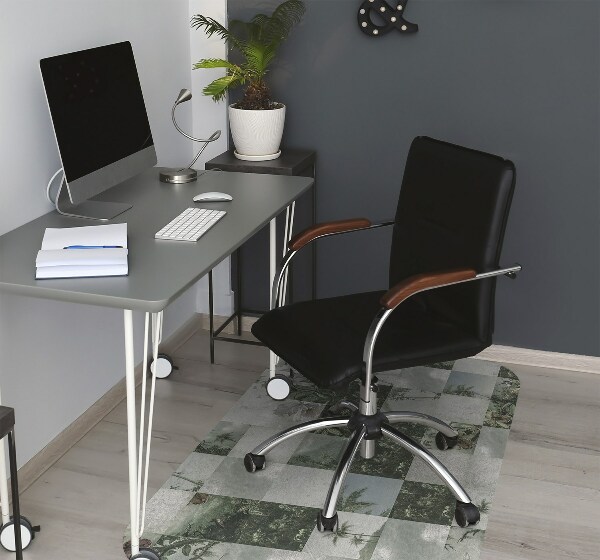 Computer chair mat tropical Patchwork