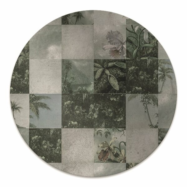 Computer chair mat tropical Patchwork