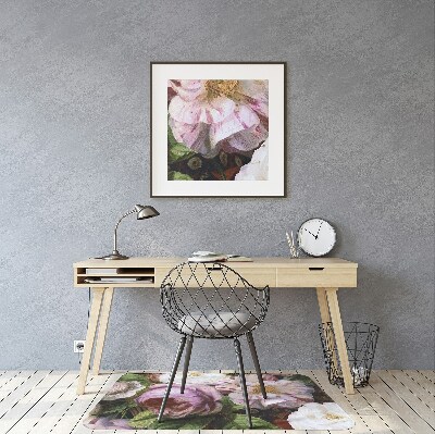 Office chair floor protector garden roses