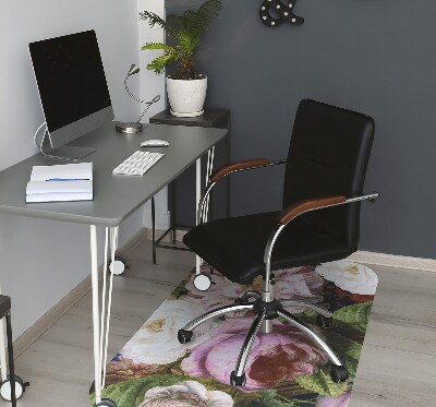 Office chair floor protector garden roses