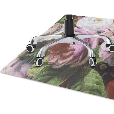 Office chair floor protector garden roses