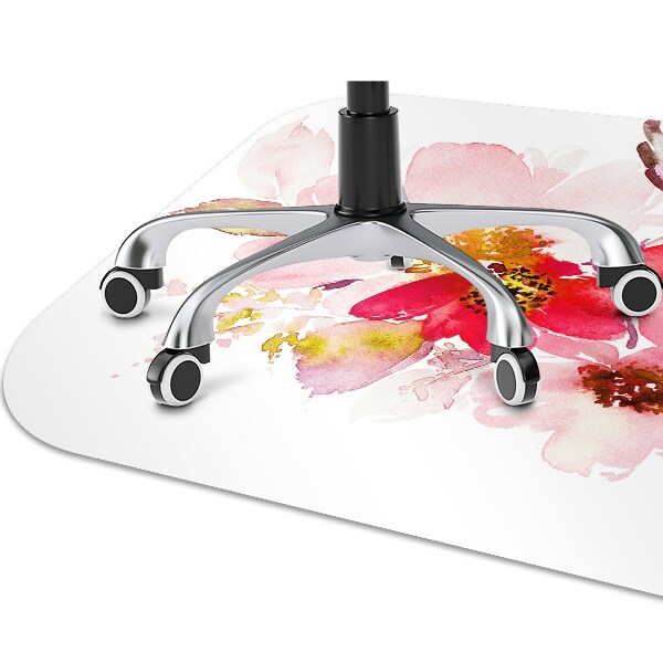 Chair mat floor panels protector pastel flowers