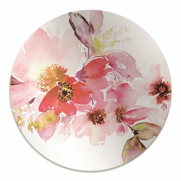 Chair mat floor panels protector pastel flowers