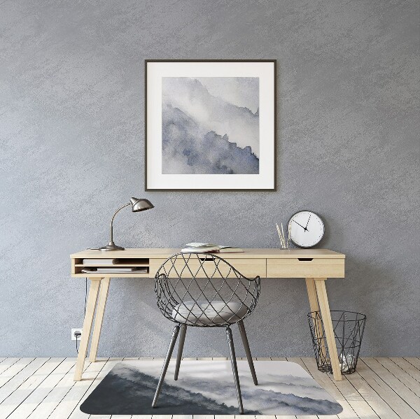 Computer chair mat Mountains in the fog