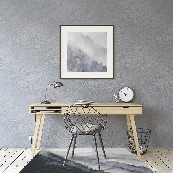 Computer chair mat Mountains in the fog