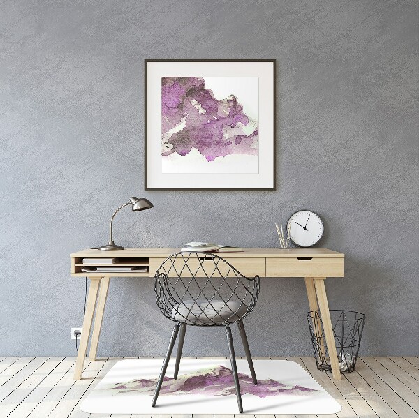 Desk chair mat Winter mountains