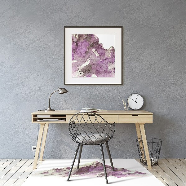 Desk chair mat Winter mountains