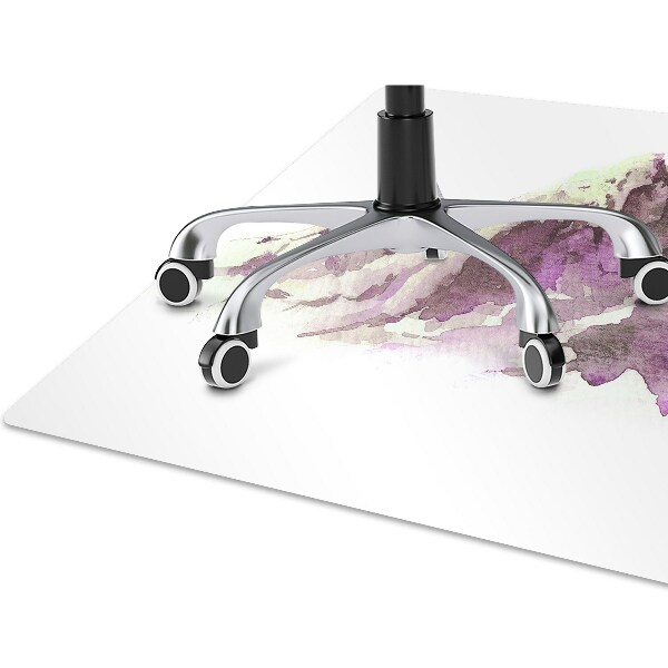Desk chair mat Winter mountains