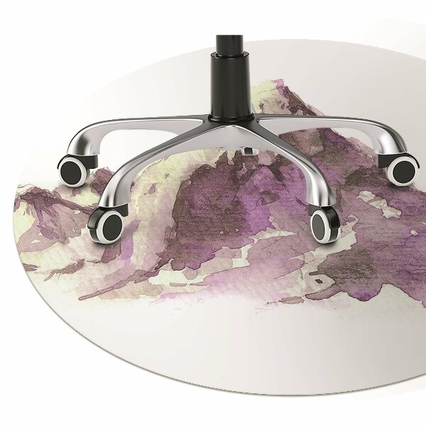 Desk chair mat Winter mountains