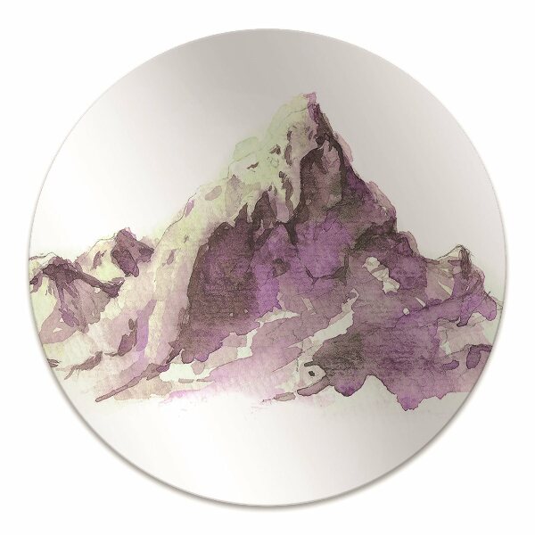 Desk chair mat Winter mountains