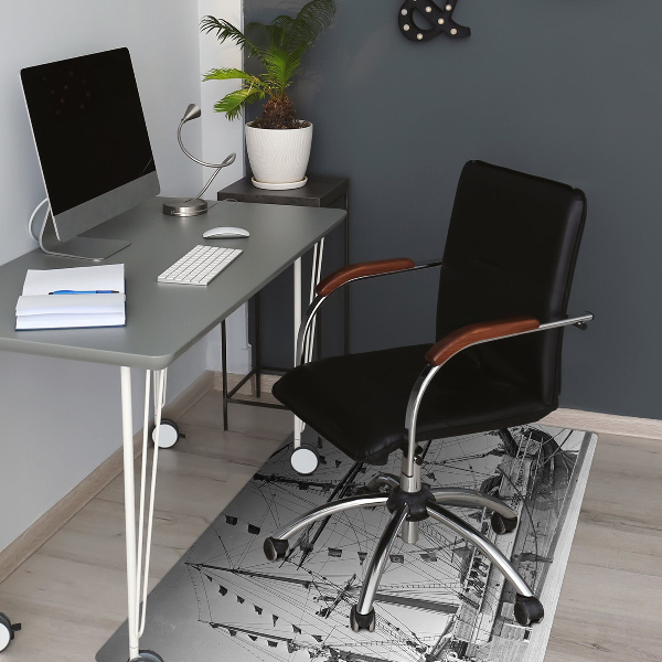 Office chair floor protector vintage ship