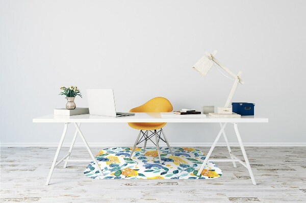 Office chair mat Hippos and houses