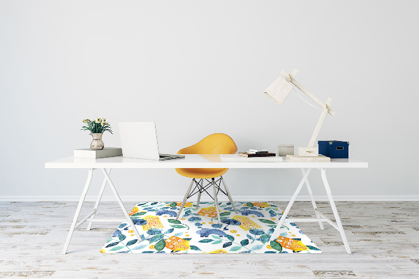 Office chair mat Hippos and houses