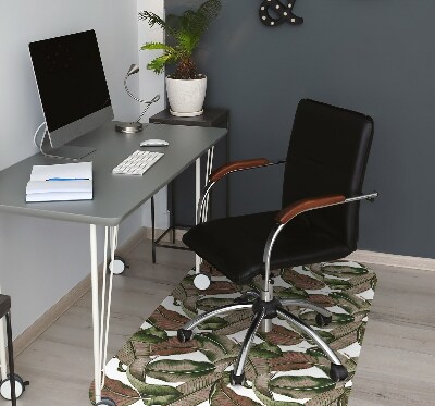 Office chair mat Botanical leaf