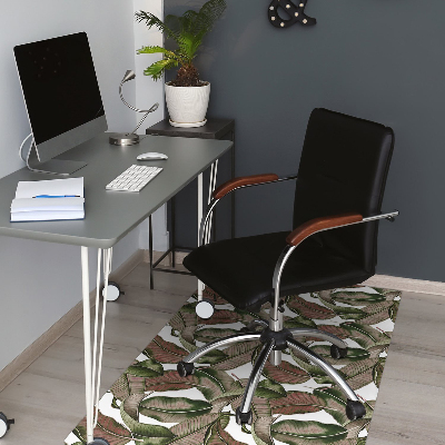 Office chair mat Botanical leaf