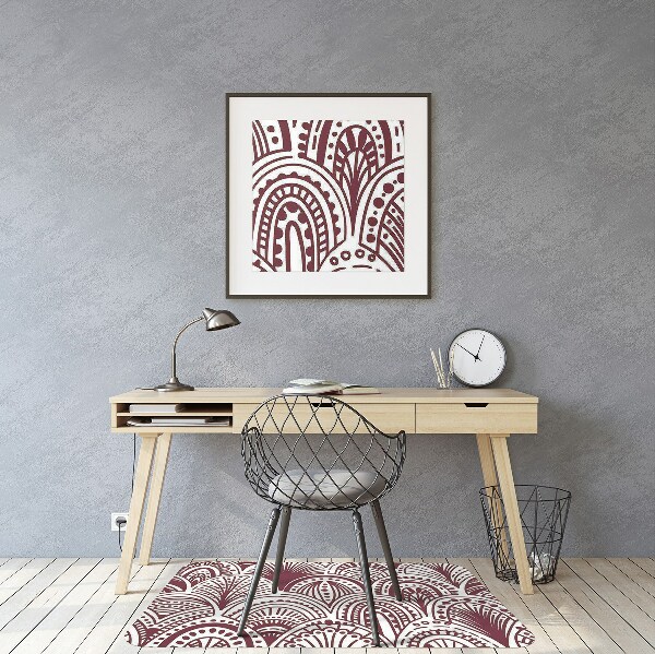 Desk chair mat Hindu pattern