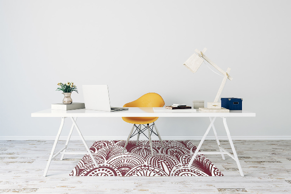 Desk chair mat Hindu pattern