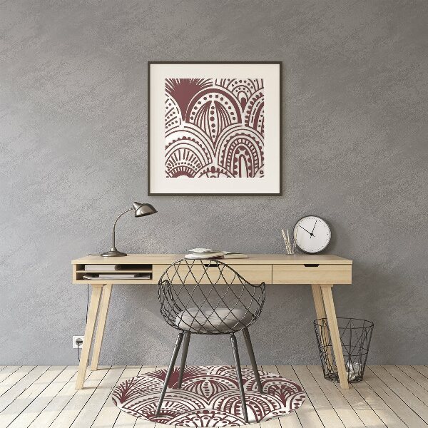 Desk chair mat Hindu pattern