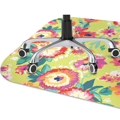 Office chair floor protector flower Garden