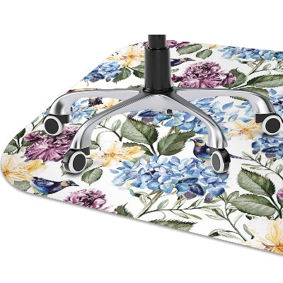 Computer chair mat retro flowers