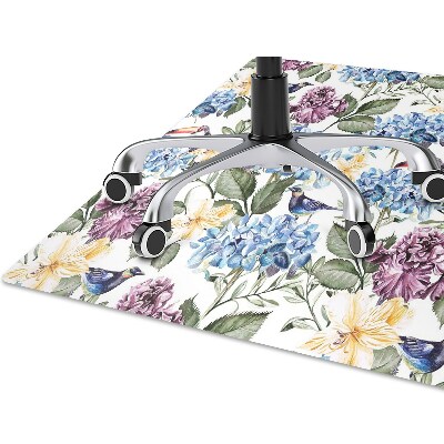 Computer chair mat retro flowers