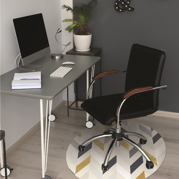 Office chair mat Lines herringbone