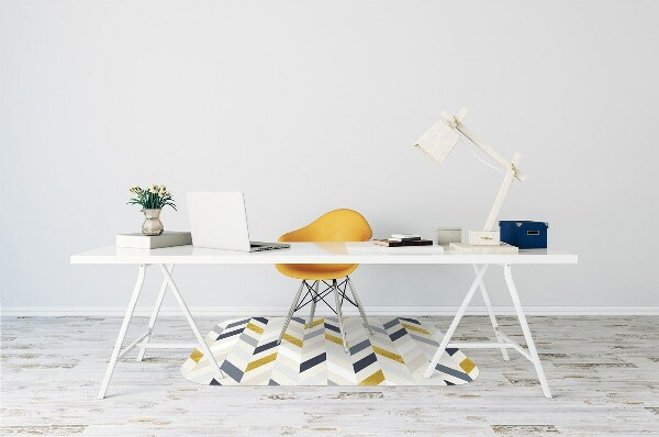 Office chair mat Lines herringbone