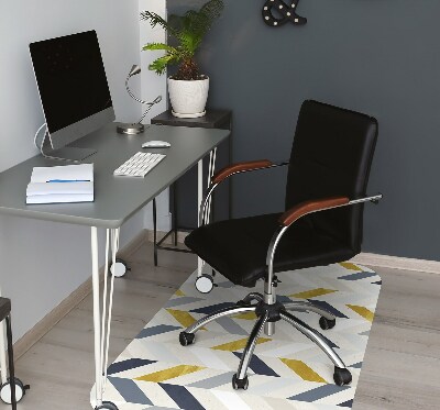 Office chair mat Lines herringbone