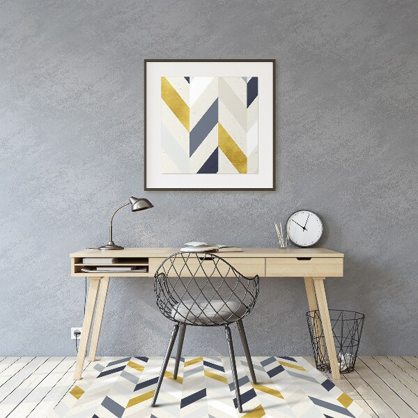 Office chair mat Lines herringbone