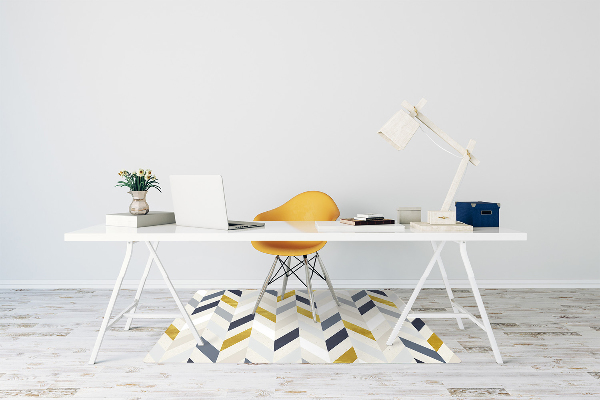 Office chair mat Lines herringbone
