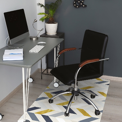 Office chair mat Lines herringbone