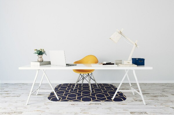 Desk chair mat dark cubes
