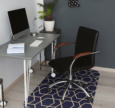 Desk chair mat dark cubes