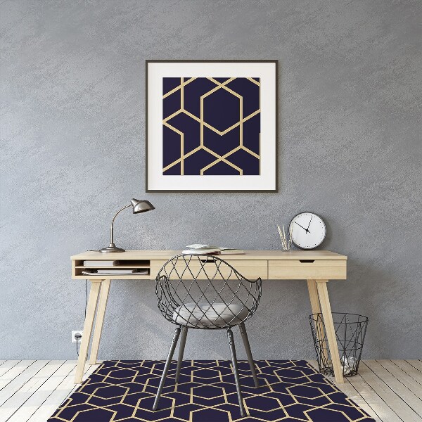 Desk chair mat dark cubes