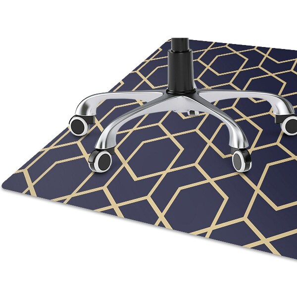 Desk chair mat dark cubes