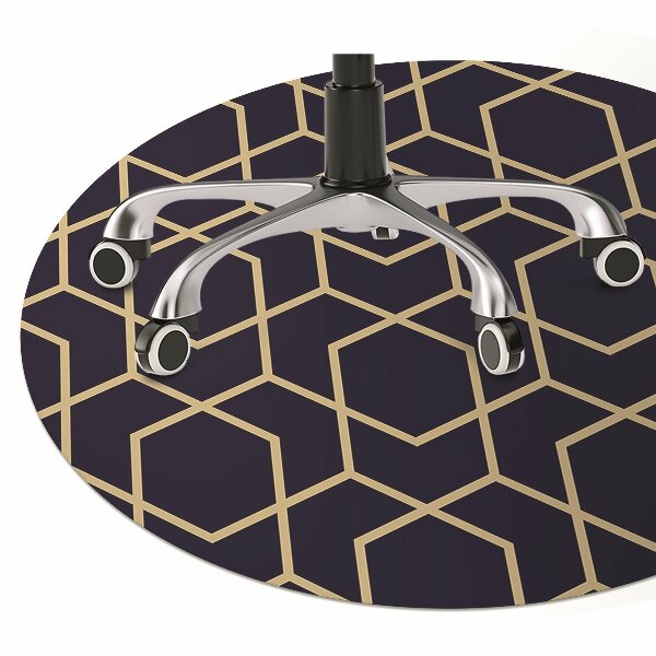 Desk chair mat dark cubes