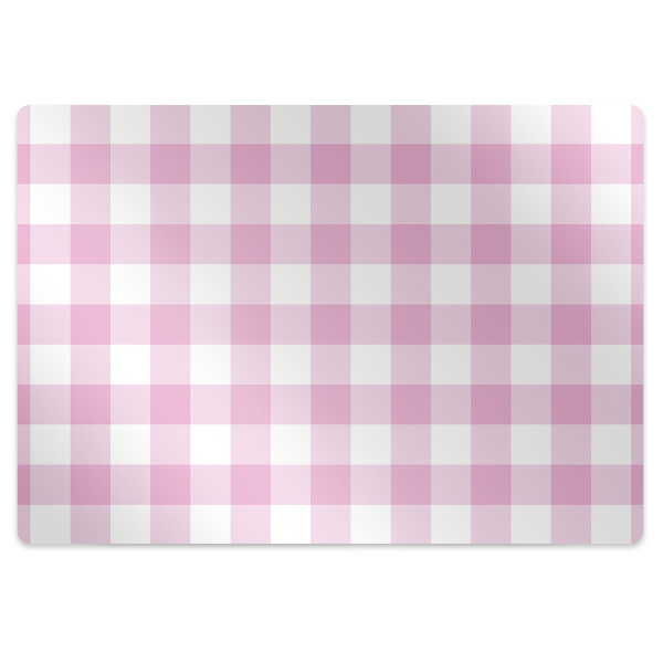Desk chair mat pink grille