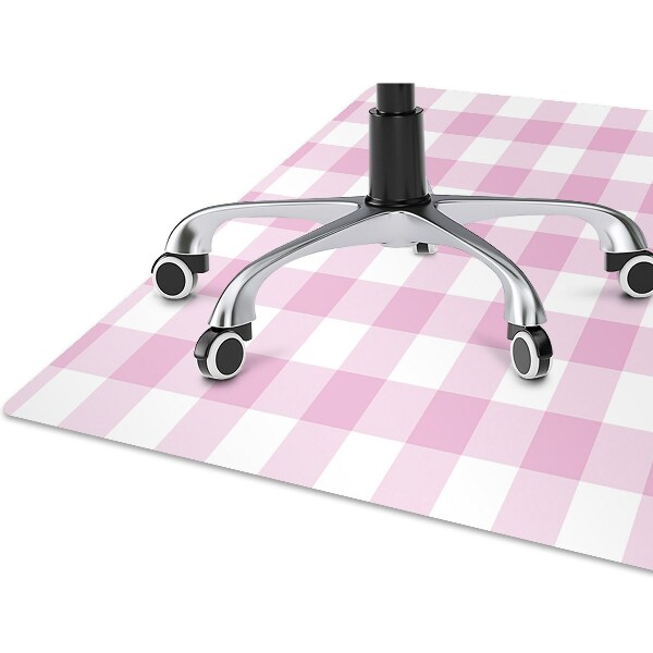 Desk chair mat pink grille