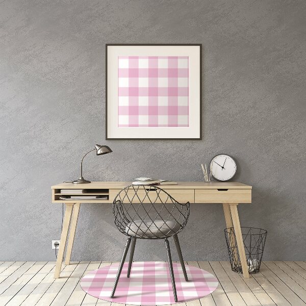 Desk chair mat pink grille