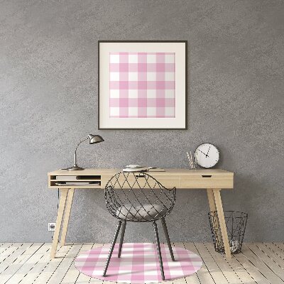 Desk chair mat pink grille