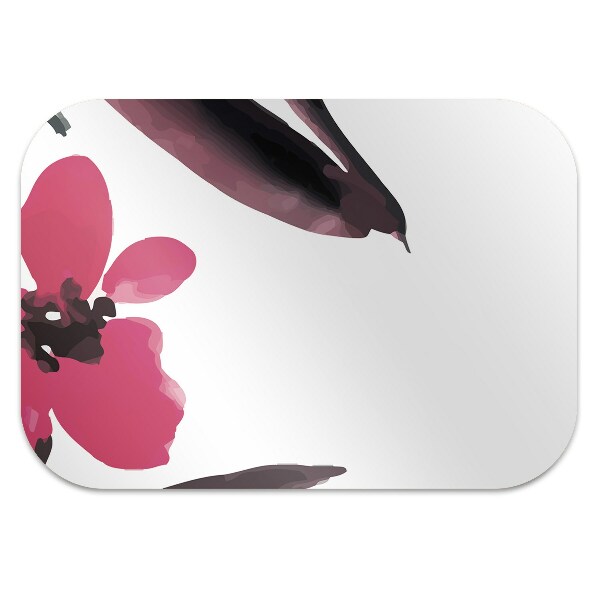 Desk chair mat Beautiful flowers