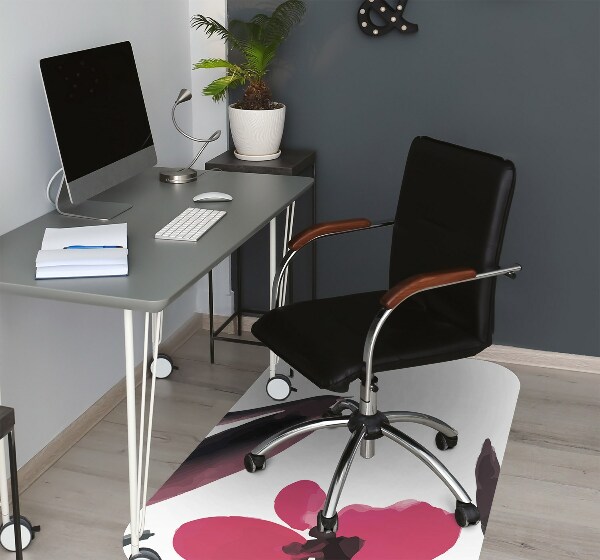 Desk chair mat Beautiful flowers